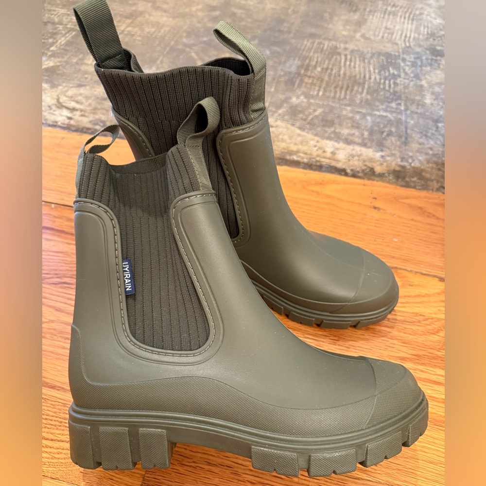 Stylish Olive Green Ankle Boots